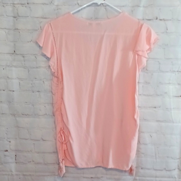 Fourteen Place Womans Pink Embroidery Sleeveless Blouse sz M - Picture 3 of 8